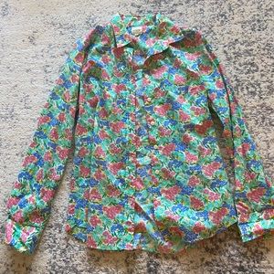 J Crew floral button up shirt